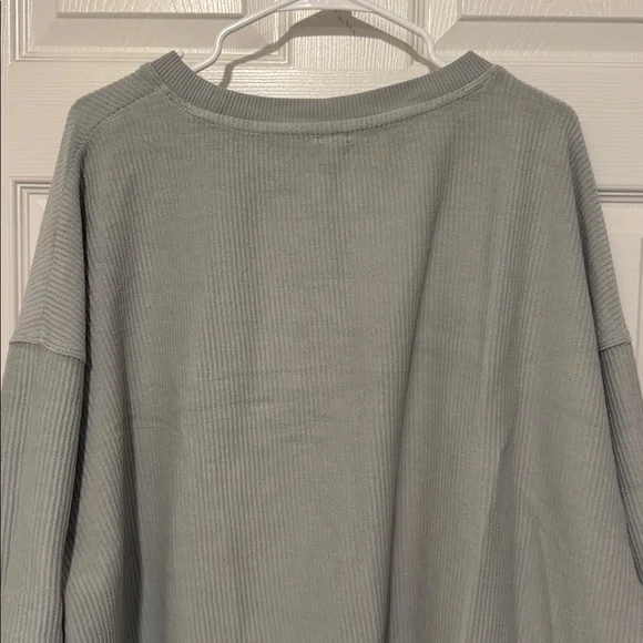 aerie Ribbed Lightweight Sweatshirt - Picture 8 of 8